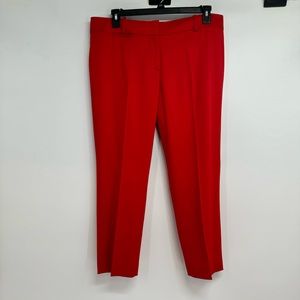 NWT $345 Vince Cropped Pants Women’s 6 Red Rayon/Wool Blend